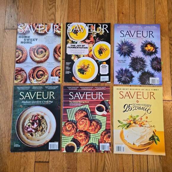 Saveur Other - Saveur Magazine Lot 6 Issues 2018-2019 25th Anniversary Global Baking